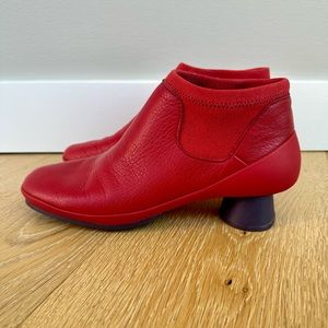 Alright Camper - Red Low Ankle Boots for Women Comfortable, Rare, Cat Approved!